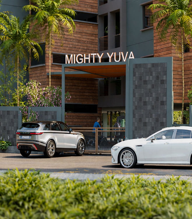 Luxury 2 3 & 4 BHK apartments with no common walls and privacy at Mighty Yuva Whitefield